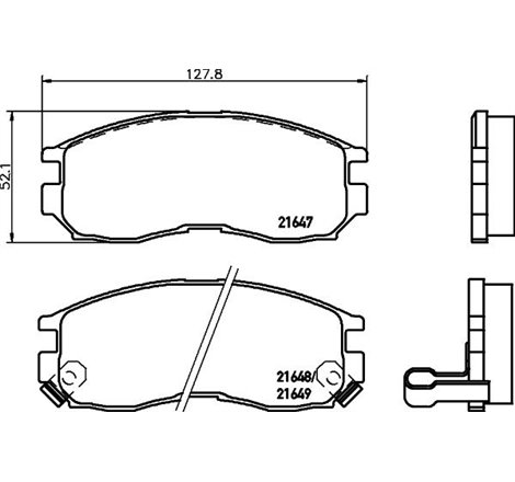 Set placute frana Fata CHRYSLER SEBRING. DODGE AVENGER. HONDA ACCORD IV. HYUNDAI SANTAMO. MITSUBISHI COLT III. COLT IV. ECLIPSE.
