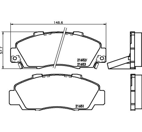 Set placute frana Fata ACURA LEGEND II. NSX. NSX TARGA. RL. HONDA ACCORD IV. ACCORD V. ACCORD VI. ACCORD VII. CIVIC VI. CR-V I. 