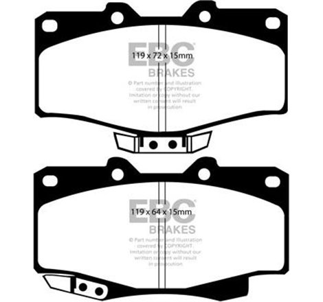 Set placute frana Fata TOYOTA 4 RUNNER II. 4 RUNNER III. HILUX IV. HILUX V. HILUX VI. LAND CRUISER. LAND CRUISER 80. LAND CRUISE
