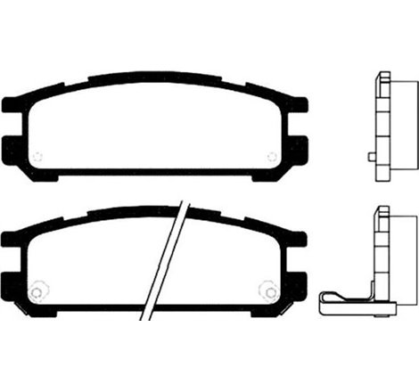Set placute frana Spate SUBARU IMPREZA. LEGACY I. LEGACY II. LEGACY III. LEGACY OUTBACK. SVX 1.6-3.3 01.89-08.03 - Textar-217030