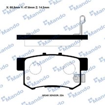 Set placute frana Spate ACURA LEGEND. LEGEND II. RL. RSX. TL. TSX. FORD MAVERICK. HONDA ACCORD IV. ACCORD V. ACCORD VI. ACCORD V