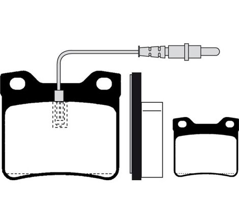 Set placute frana Spate MERCEDES V 638-2. VITO W638. AUDI 80 B2. PEUGEOT 406. 605 1.8-3.0 02.86-10.04 - Textar-2190403