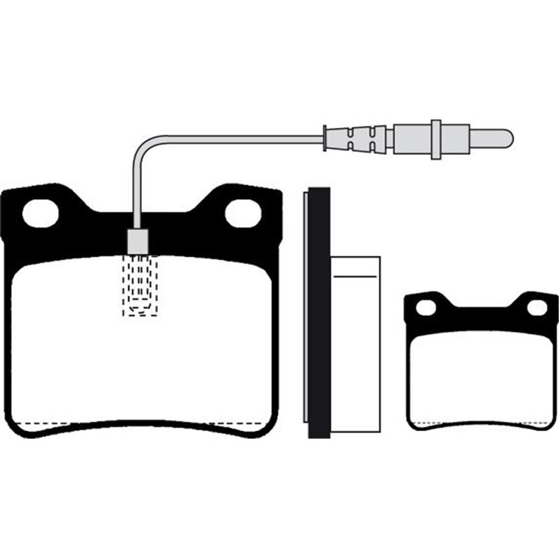 Set placute frana Spate MERCEDES V 638-2. VITO W638. AUDI 80 B2. PEUGEOT 406. 605 1.8-3.0 02.86-10.04 - Textar-2190403