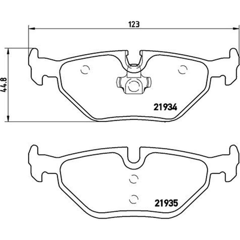 Set placute frana Spate BMW 3 E46. Z1. Z4 E85. Z4 E86. MG MG 6. MG X-POWER. MG ZT. MG ZT- T. ROVER 75. 75 I 1.6-5.0 06.88- - Tex