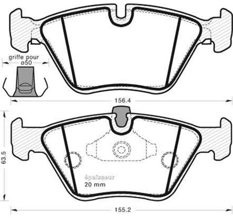 Set placute frana Fata BMW 5 E39 2.0-3.5 09.95-05.04 - Textar-2199003