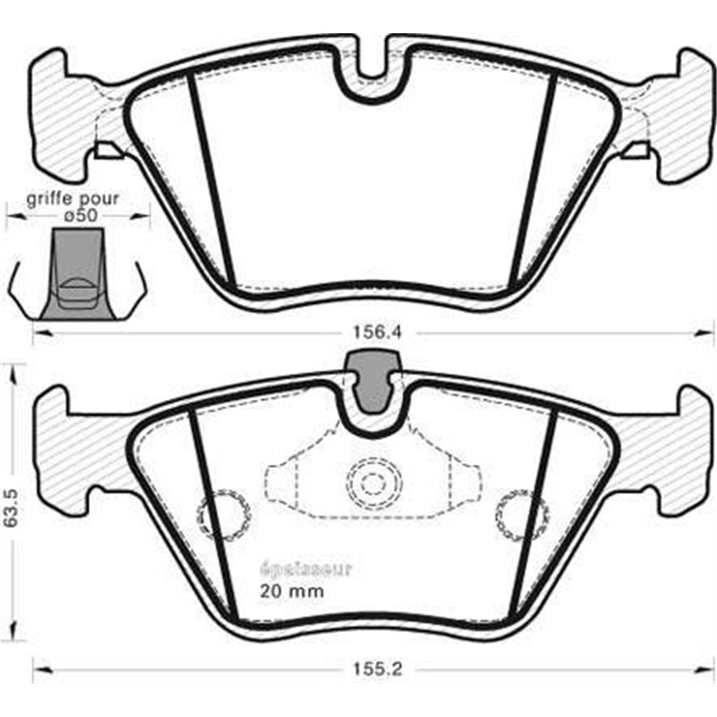 Set placute frana Fata BMW 5 E39 2.0-3.5 09.95-05.04 - Textar-2199003