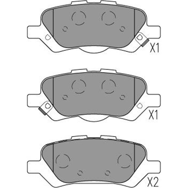 Set placute frana Spate TOYOTA VENZA. VW GOLF SPORTSVAN VII 1.0-2.7-3.5 11.08-08.20 - Textar-2200301