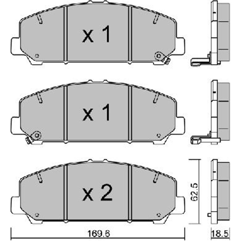 Set placute frana Fata INFINITI QX56. QX80. NISSAN ARMADA. TITAN 5.6 08.03- - Textar-2204201