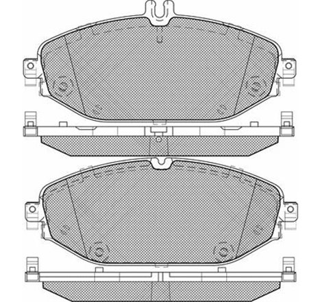 Set placute frana Fata cu suruburi de ghidare a etrierului de frana. MERCEDES C A205. C C205. C T-MODEL S205. C W205. E A238. E 