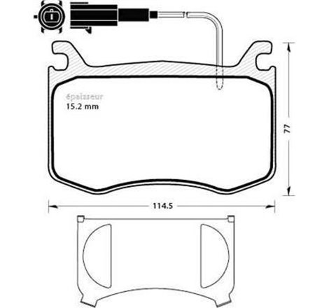 Set placute frana Fata ALFA ROMEO GIULIA 2.0-2.2D 10.15- - Textar-2209101