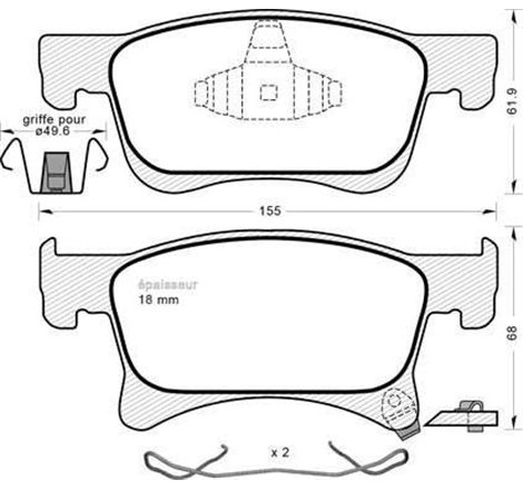 Set placute frana FataOPEL ADAM. CORSA E. CORSA E-HATCHBACK 1.0-1.4LPG 10.12- - Textar-2212301