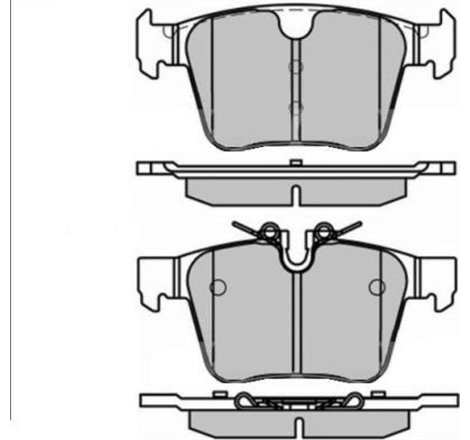 Set placute frana Spate VOLVO S60 III. S90 II. V60 II. V90 II. XC60 II. XC90 II. JAGUAR E-PACE. F-PACE. I-PACE. XE. XF II. XF SP