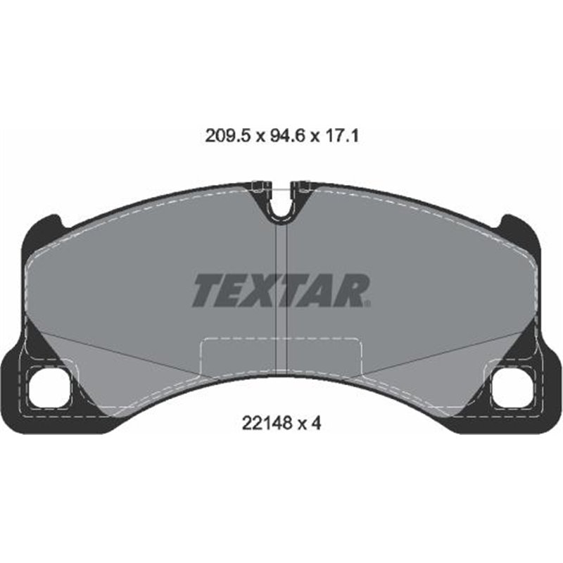 Set placute frana Fata PORSCHE CAYENNE. MACAN. PANAMERA 2.0-4.8 02.07- - Textar-2214801