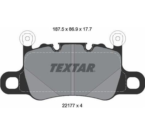 Set placute frana Spate BENTLEY CONTINENTAL. PORSCHE 718 CAYMAN. 911. 911 SPEEDSTER. PANAMERA 2.9-6.0 08.13- - Textar-2217701