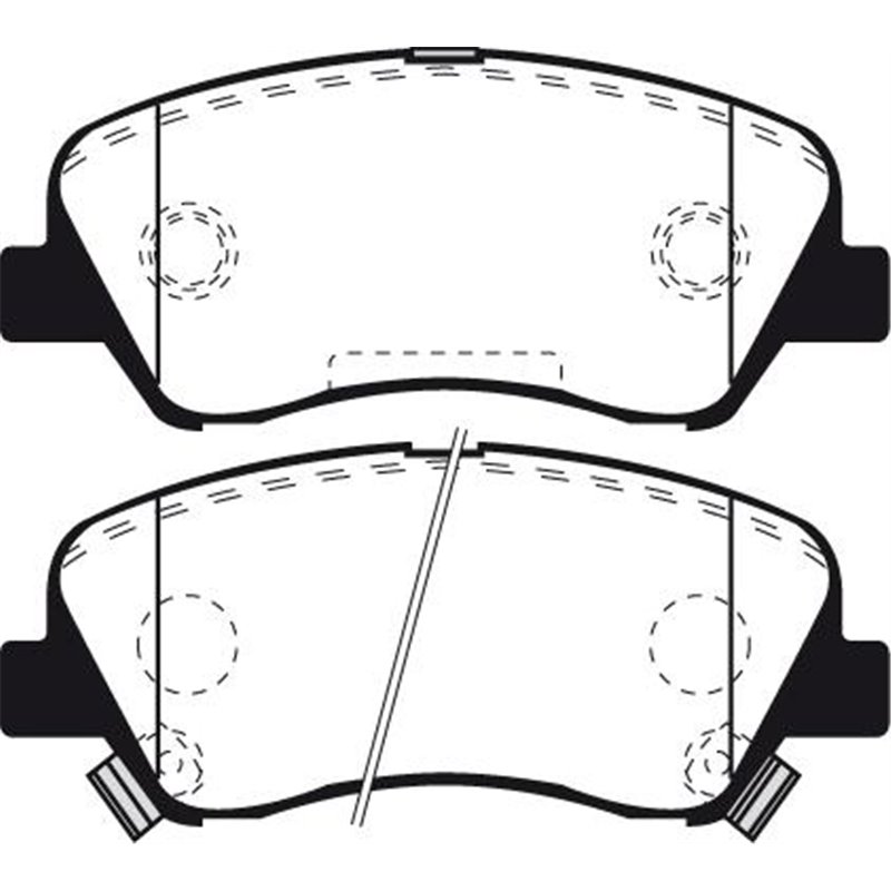 Set placute frana Fata HYUNDAI BAYON. I20 III. KIA RIO III. RIO IV. STONIC 1.0-1.6D 10.11- - Textar-2222701