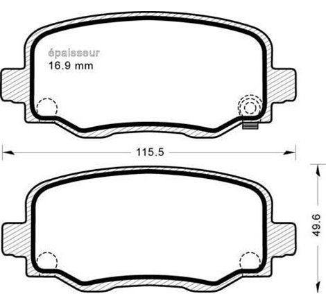Set placute frana Spate FIAT 500X. JEEP RENEGADE 1.0-2.0D 07.14- - Textar-2230401