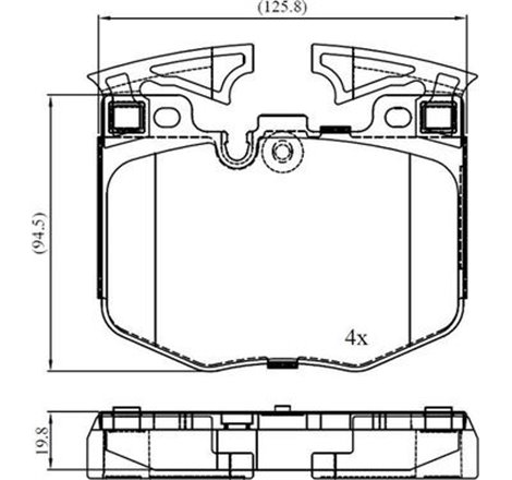 Set placute frana Fata BMW 5 G30. F90. 5 G31. 7 G11. G12. X3 G01. F97 2.0-3.0D 07.15- - Textar-2242501