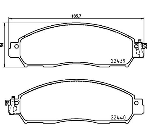 Set placute frana Fata NISSAN NAVARA NP300. RENAULT ALASKAN 2.3D-2.5D 07.14- - Textar-2243901