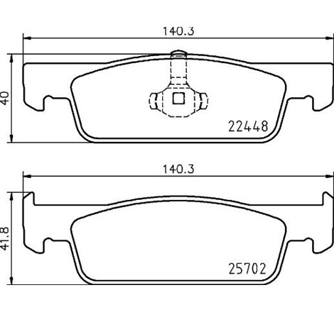 Set placute frana Fata DACIA LOGAN II. SANDERO II. RENAULT LOGAN-STEPWAY II. SANDERO-STEPWAY II 0.9-1.6 10.12- - Textar-2244801
