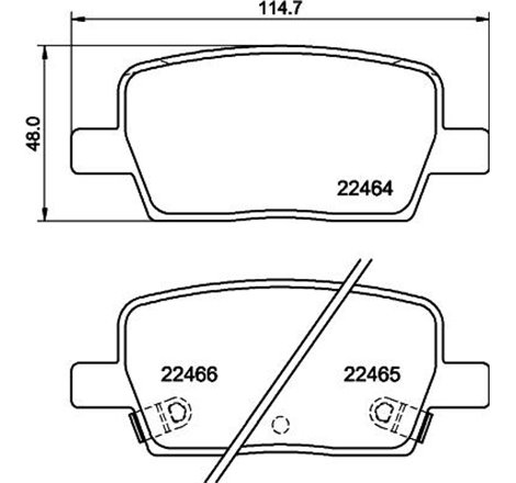Set placute frana Spate CADILLAC CT6. XT5. CHEVROLET CAMARO 2.0-3.0-3.6 09.15- - Textar-2246401