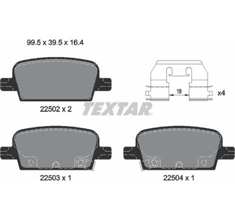 Set placute frana.frana disc - Textar-2250201 - Textar-2250201
