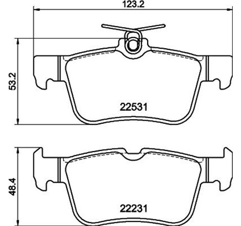 Set placute frana Spate FORD GALAXY III. GALAXY MK III. KUGA II. KUGA III. MONDEO V. S-MAX 1.0-2.5H 09.12- - Textar-2253105