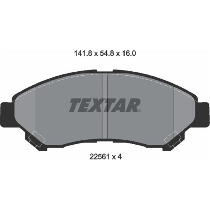 Set placute frana Fata DAIHATSU GRAN MAX. HIJET 1.5 10.07- - Textar-2256101