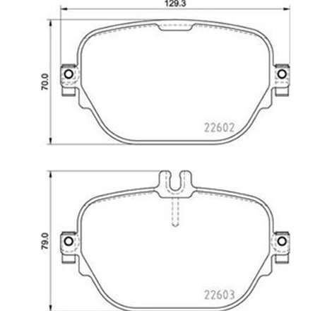 Set placute frana Spate MERCEDES CLS C257. E A238. E ALL-TERRAIN S213. E C238. E T-MODEL S213. E W213. EQC N293. GLC C253. GLC X