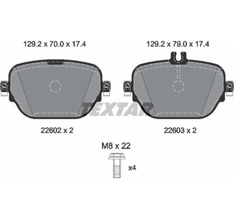 Set placute frana Spate MERCEDES CLS C257. E A238. E ALL-TERRAIN S213. E C238. E T-MODEL S213. E W213. EQC N293. GLC C253. GLC X