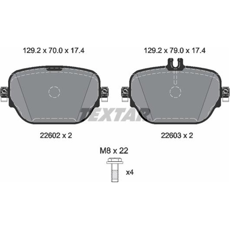 Set placute frana Spate MERCEDES CLS C257. E A238. E ALL-TERRAIN S213. E C238. E T-MODEL S213. E W213. EQC N293. GLC C253. GLC X