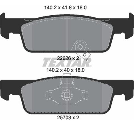 Set placute frana Fata SMART FORTWO Electric 05.17- - Textar-2262601