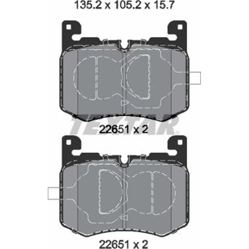 Set placute frana Fata JAGUAR E-PACE. F-PACE 2.0ALK-5.0-5.0H 08.18- - Textar-2265101
