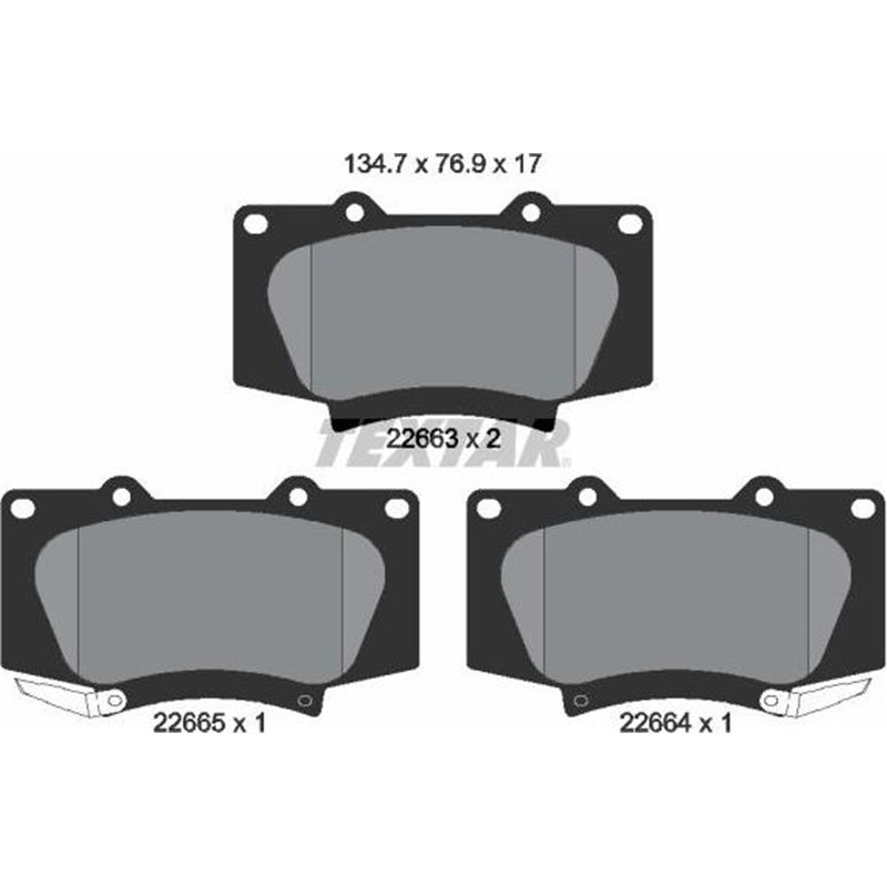 Set placute frana Fata TOYOTA FORTUNER. LAND CRUISER PRADO 2.7-4.0 08.05- - Textar-2266301