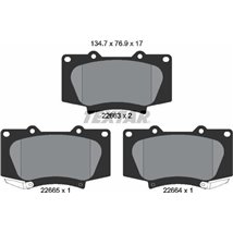 Set placute frana Fata TOYOTA FORTUNER. LAND CRUISER PRADO 2.7-4.0 08.05- - Textar-2266301