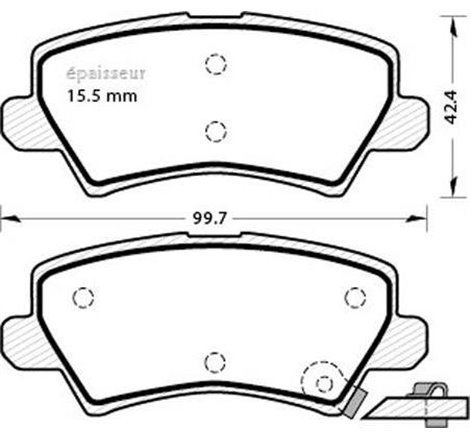 Set placute frana Spate KIA PICANTO II. PICANTO III 1.0-1.0LPG-1.2 05.11- - Textar-2290101
