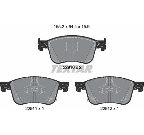 Set placute frana Fata HONDA ACCORD IX 2.4 04.17- - Textar-2291001