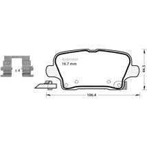 Set placute frana Spate OPEL INSIGNIA B. INSIGNIA B COUNTRY. INSIGNIA B GRAND SPORT 1.5-2.0D 03.17- - Textar-2292301