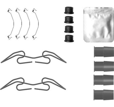 Kit montare placute frana Spate AUDI A3. A3 ALLSTREET. CUPRA FORMENTOR. LEON. LEON SPORTSTOURER. FORD TOURNEO CONNECT V761 NADWO