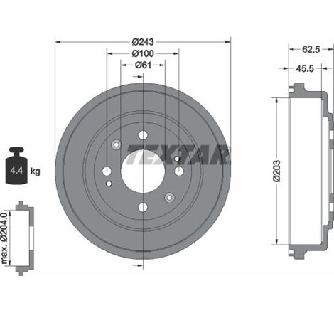 Tambur frana Spate ALFA ROMEO 33. HONDA CIVIC VI. CONCERTO. MG MG ZR. MG ZS. ROVER 200. 200 II. 25 I. 400. 400 II. 45 I. COUPE. 