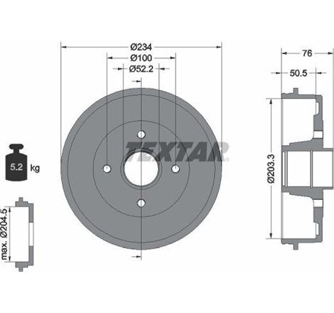 Tambur frana Spate DACIA LOGAN. SANDERO. RENAULT 19 I CHAMADE. 19 II. 19 II CHAMADE. CLIO II. CLIO II-HATCHBACK. LOGAN I. MEGANE
