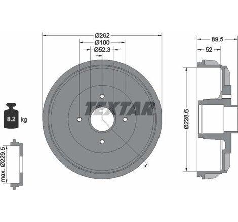 Brake drum DACIA DOKKER. DOKKER-MINIVAN. LODGY. LOGAN. LOGAN EXPRESS. LOGAN II. LOGAN MCV. LOGAN MCV II. SANDERO II. RENAULT CAP