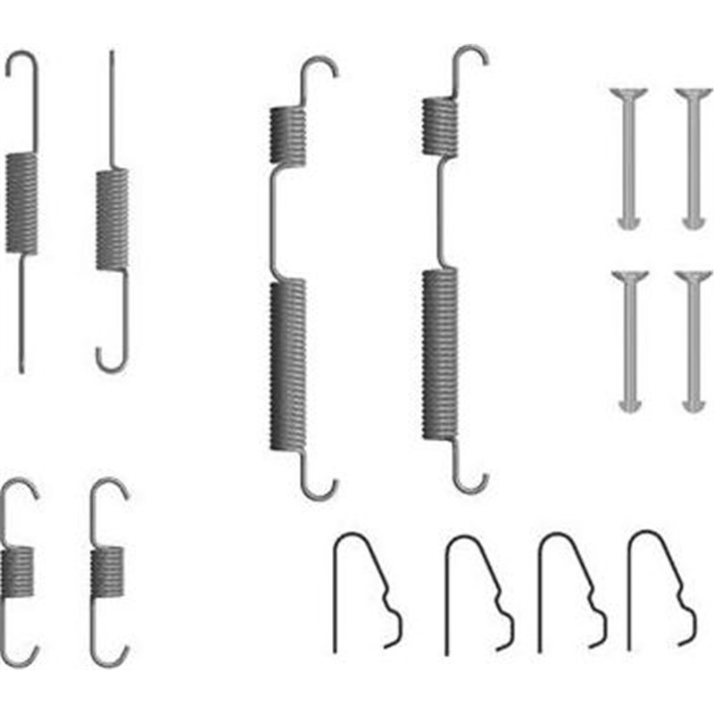 Brake shoe fitting set MANDO HYUNDAI ACCENT IV. ACCENT V. ELANTRA VI. I10 III. I20 ACTIVE. I20 II. SOLARIS. KIA RIO III. RIO IV.