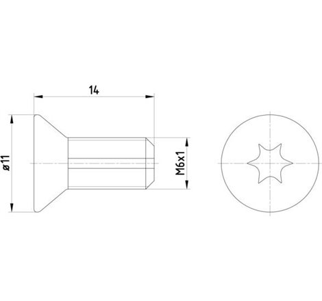 surubul de fixare a discului de frana Fata M6x1x14. lungime filet 14mm 2 bucati in pachet DS DS 3. DS 4. DS 5. DS 7. ABARTH GRAN