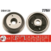Tambur frana Spate CITROEN AX. SAXO. PEUGEOT 106 I. 106 II 1.0-1.6 07.86-09.03 - TRW-DB4129