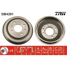 Tambur frana Spate FIAT CINQUECENTO. SEICENTO-600 0.9-1.1-Electric 10.94-01.10 - TRW-DB4201