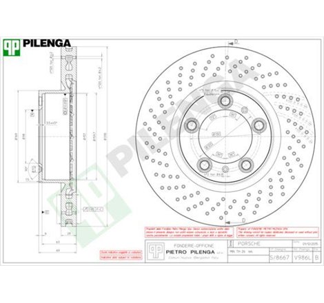Disc frana Fata Stanga PORSCHE 718 BOXSTER. 718 CAYMAN. 911. 911 TARGA. BOXSTER. CAYMAN 2.0-3.8 06.08- - TRW-DF6542S