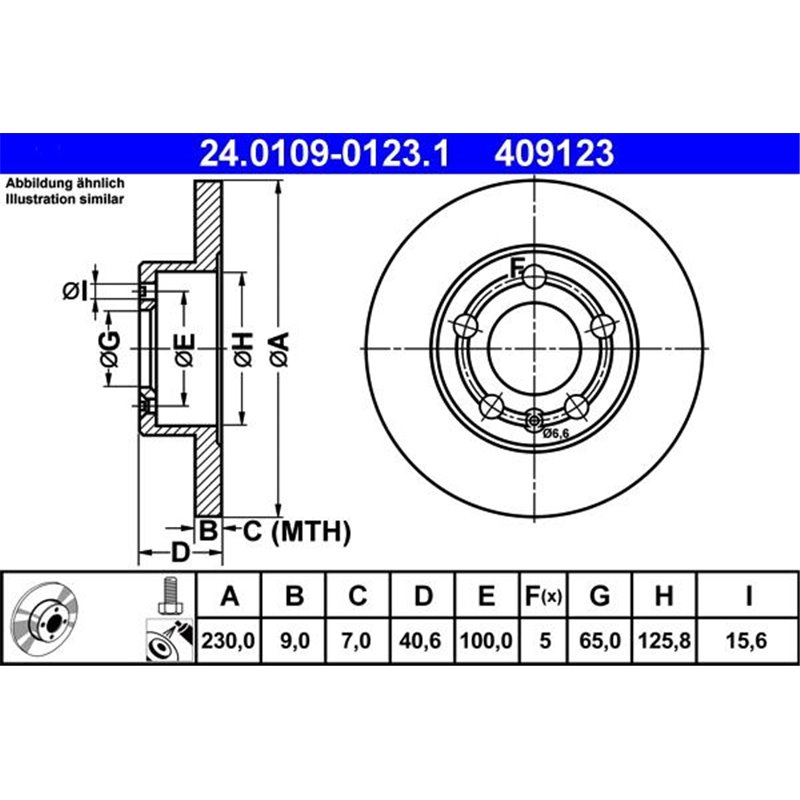 Disc frana Fata DR-ST AUDI A1. A1 CITY CARVER. SEAT ARONA. IBIZA V. SKODA FABIA IV. KAMIQ. SCALA. VW POLO VI 1.0-2.0 01.17- - TR