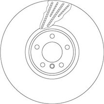 Disc de frana din doua piese Fata Stanga BMW X5 E70. X5 F15. F85. X6 E71. E72. X6 F16. F86 3.0D-4.4-4.4H 10.07-07.19 - TRW-DF661