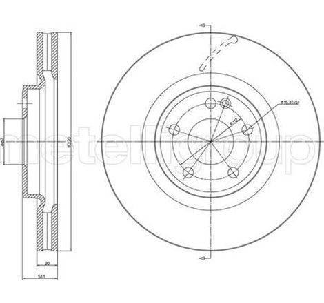 Disc frana Fata DR-ST MERCEDES A W176. B SPORTS TOURER W246. W242. CLA C117. CLA SHOOTING BRAKE X117. GLA X156 2.0 05.12-12.19 -