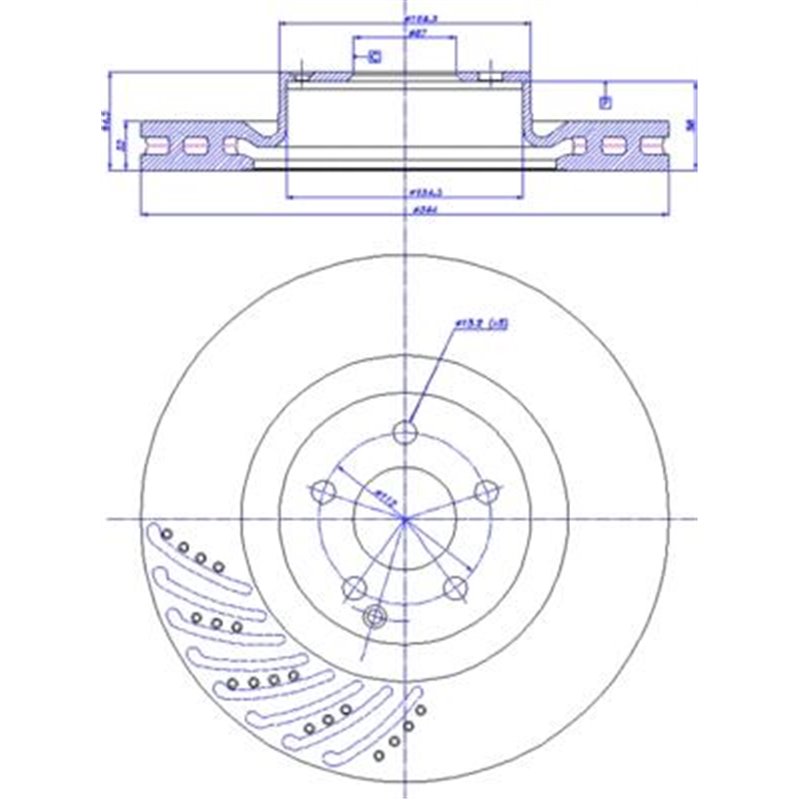 Disc frana Fata DR-ST MERCEDES C C204. E A207. E C207. E T-MODEL S212 1.8-5.5 01.09- - TRW-DF6775S